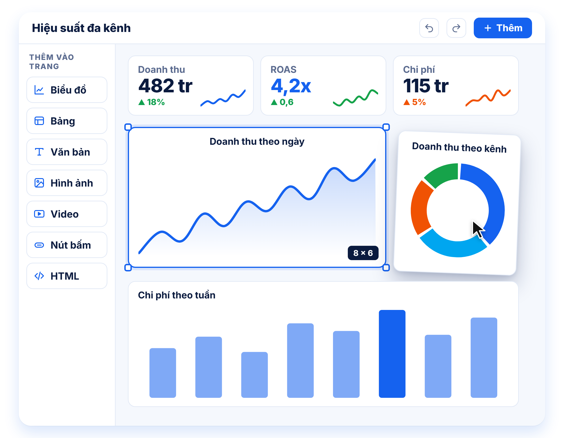 Dựng dashboard bằng kéo thả